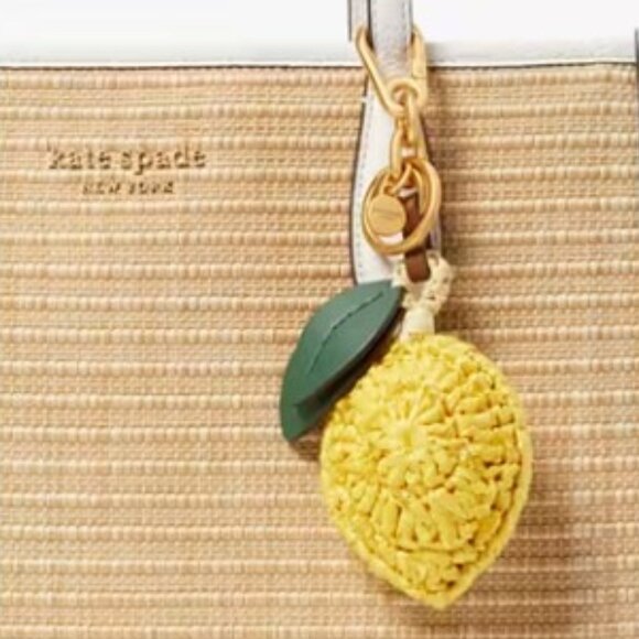 Kate Spade New York Lemon Drop Beaded Crochet Key Fob - Picture 2 of 3